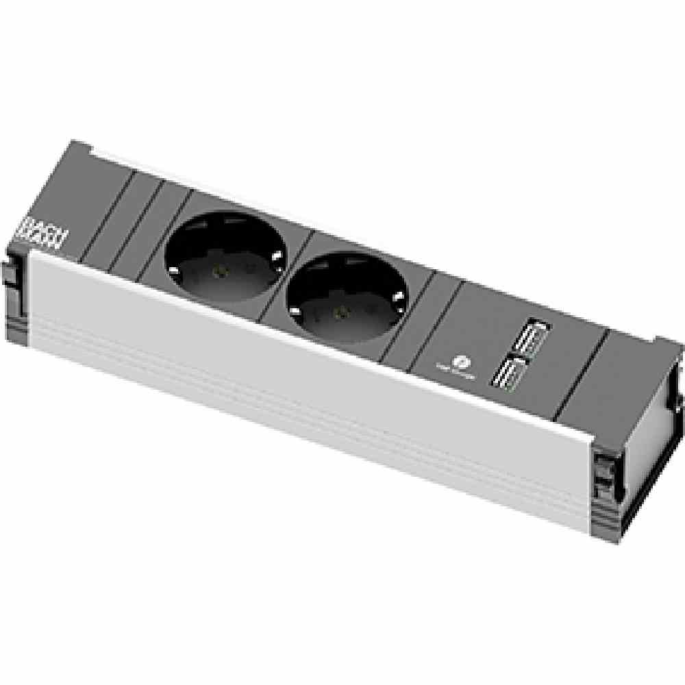 BACHMANN Steckdosenleiste, 2/2f, schwarz, 0,1m, 35°, IP20, 1,5mm² – 912.0156 BACHMANN Steckdosenleiste, 2/2f, schwarz, 0,1m, 35°, IP20, 1,5mm² – 912.0156
