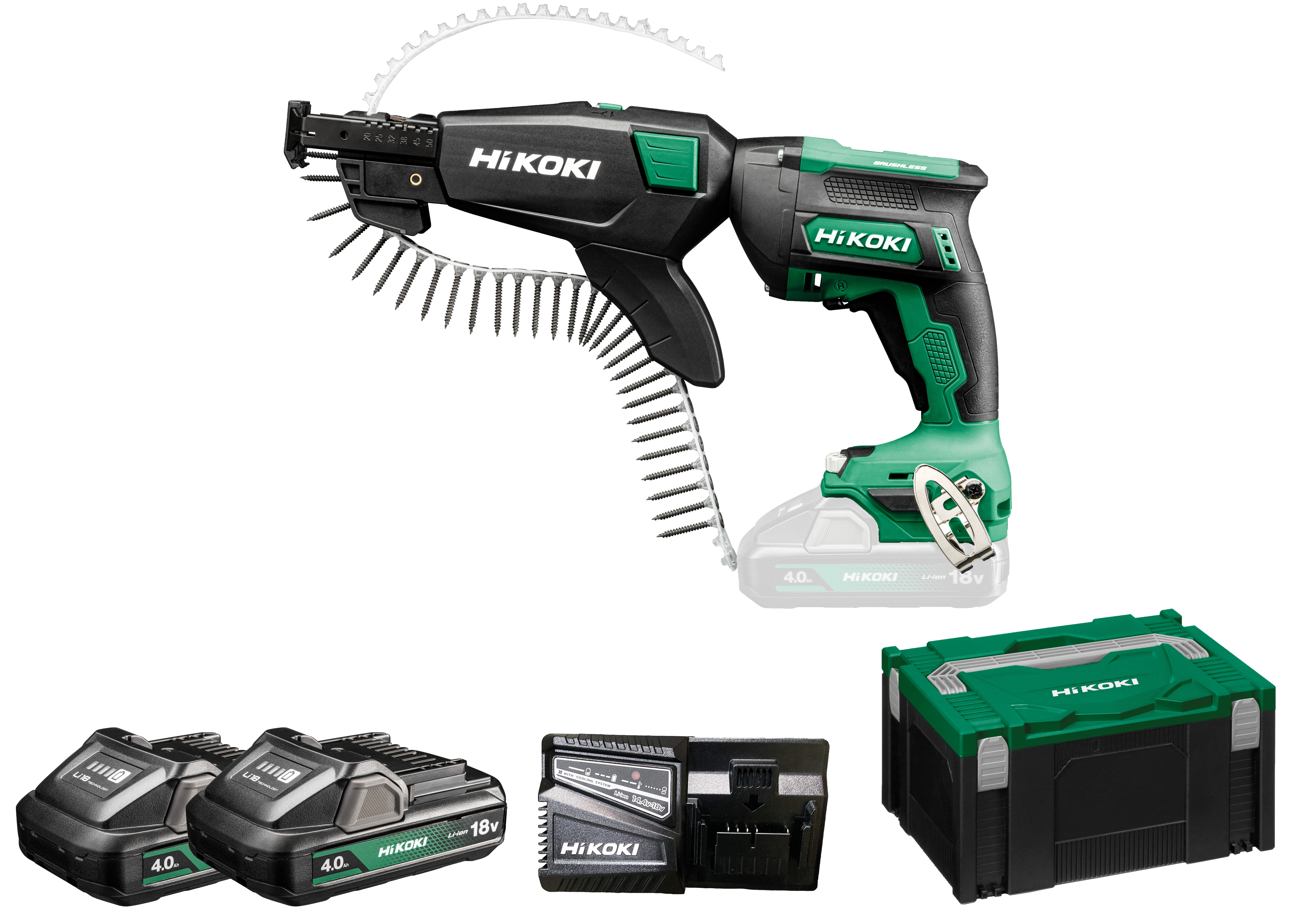 HiKOKI W18DB(4.0) (HSC III) Akku Magazinschrauber 0-5000 min-1