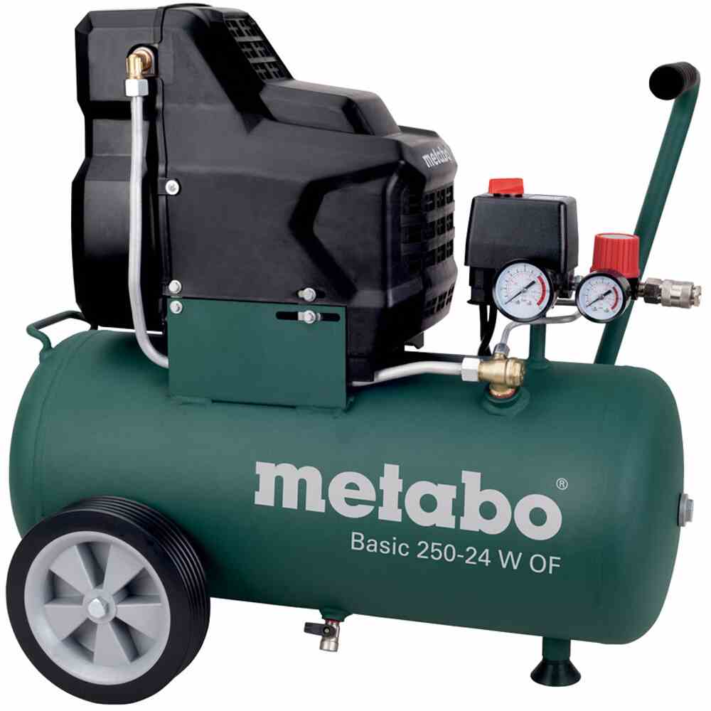METABO Basic 250-24 W OF Kompressor 1,5kW, 8 bar, 24l, für Einphasen-Wechselstrom METABO Basic 250-24 W OF Kompressor 1,5kW, 8 bar, 24l, für Einphasen-Wechselstrom