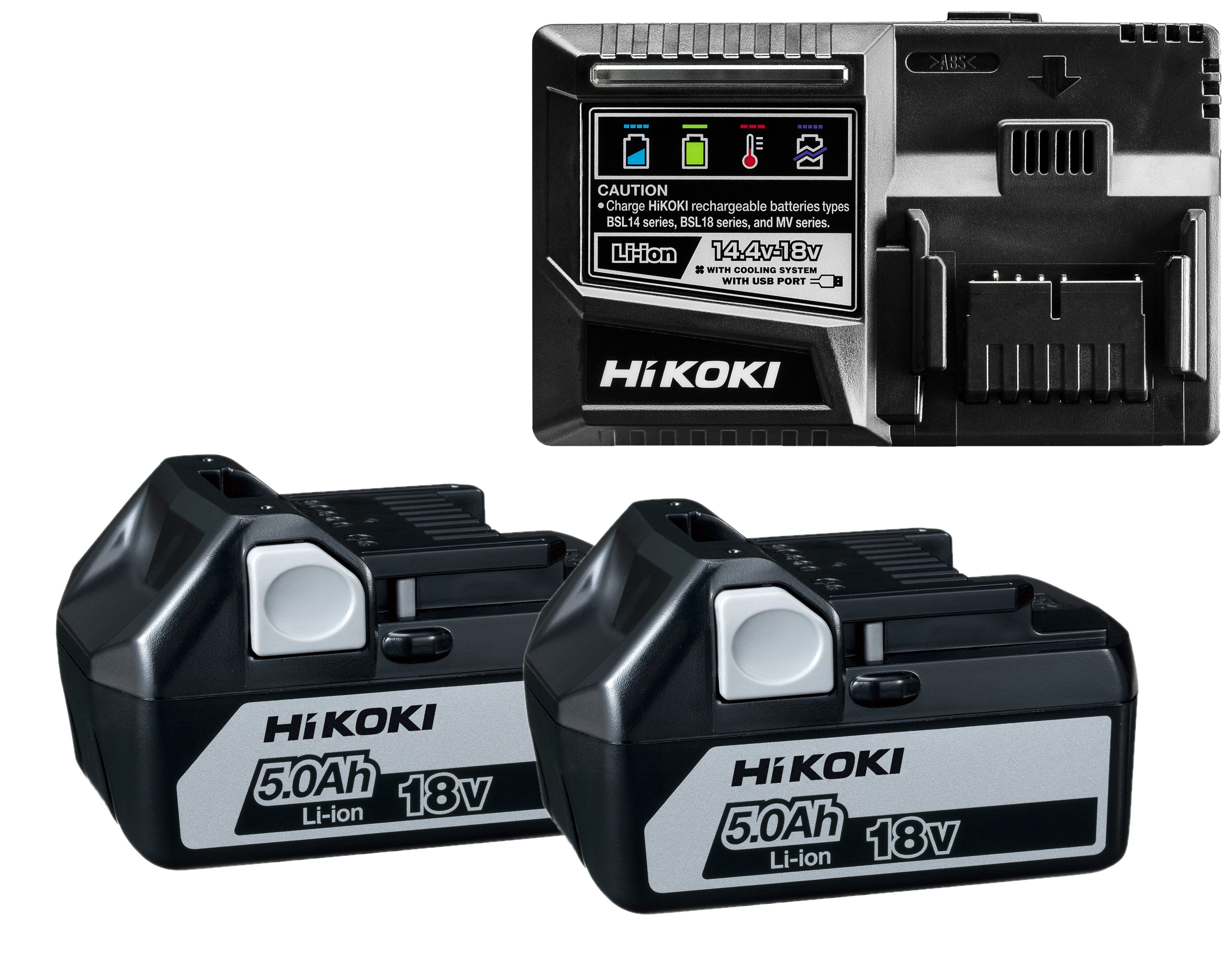 HiKOKI Booster Pack (2xBSL1850+ UC18YSL3) HiKOKI Booster Pack (2xBSL1850+ UC18YSL3)