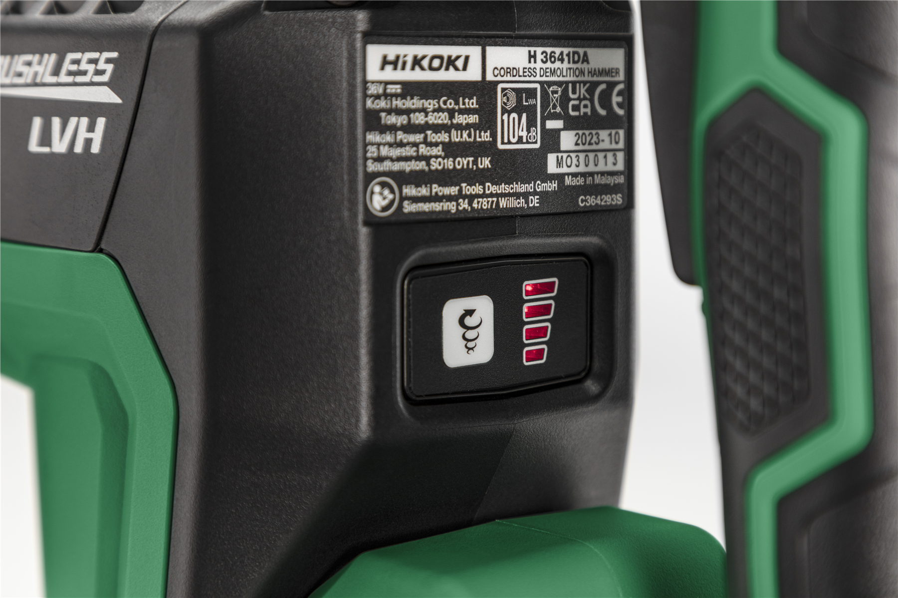 HiKOKI H3641DA(Basic) (Transportkoffer) Akku-Meisselhammer SDS-MAX 6,8 J 4,9 Kg