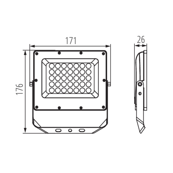 Kanlux LED Außenstrahler ACETE 30W CCT GR