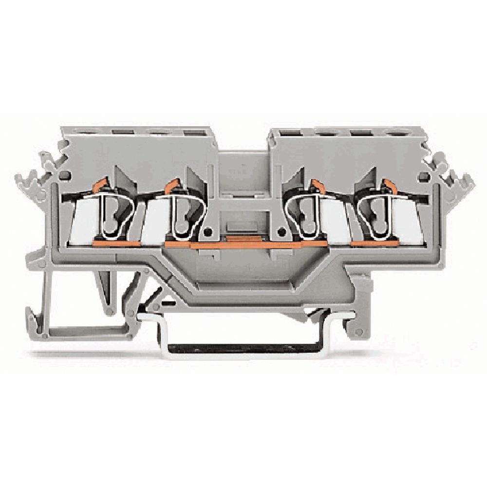 WAGO 4-Leiter-Durchgangsklemme 0.08 - 2.5mm² grau – 280-621