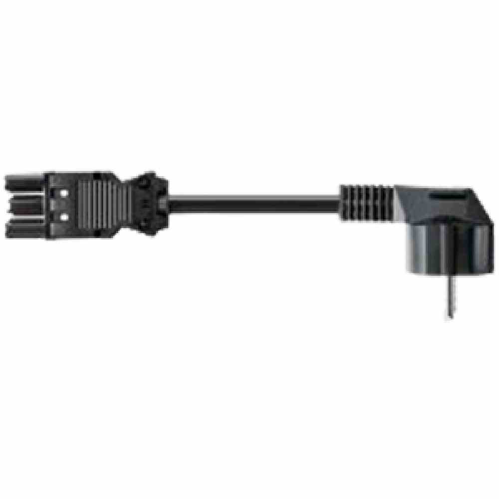 BACHMANN Geräteanschlussleitung, H05VV-F, 3x1,5mm², L1500mm, schwarz, Netzstecker, Buchse, 16A – 375.000