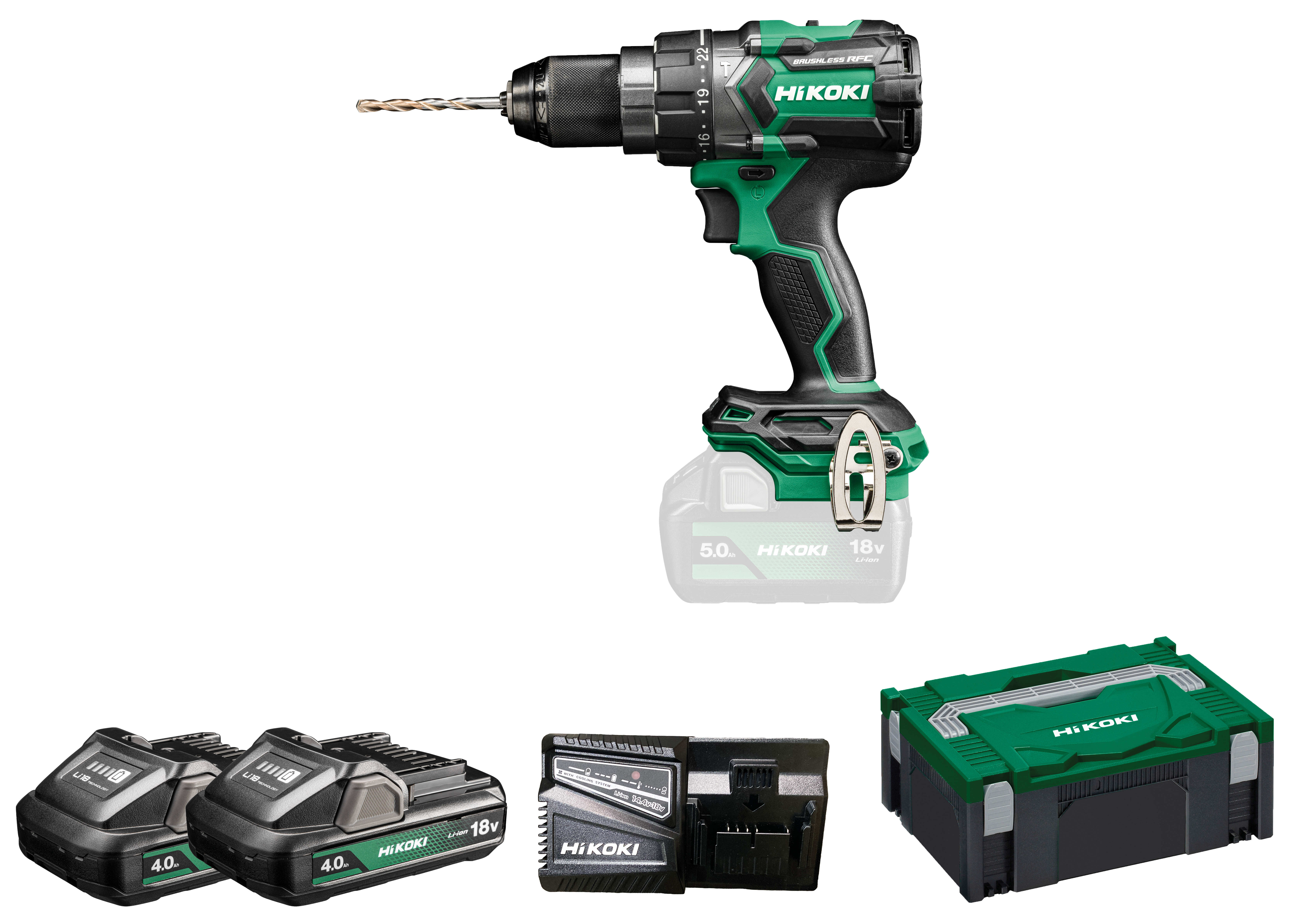 HiKOKI DV18DC(4.0) (HSC II) Akku Schlagbohrschrauber 70/140Nm 13mm HiKOKI DV18DC(4.0) (HSC II) Akku Schlagbohrschrauber 70/140Nm 13mm