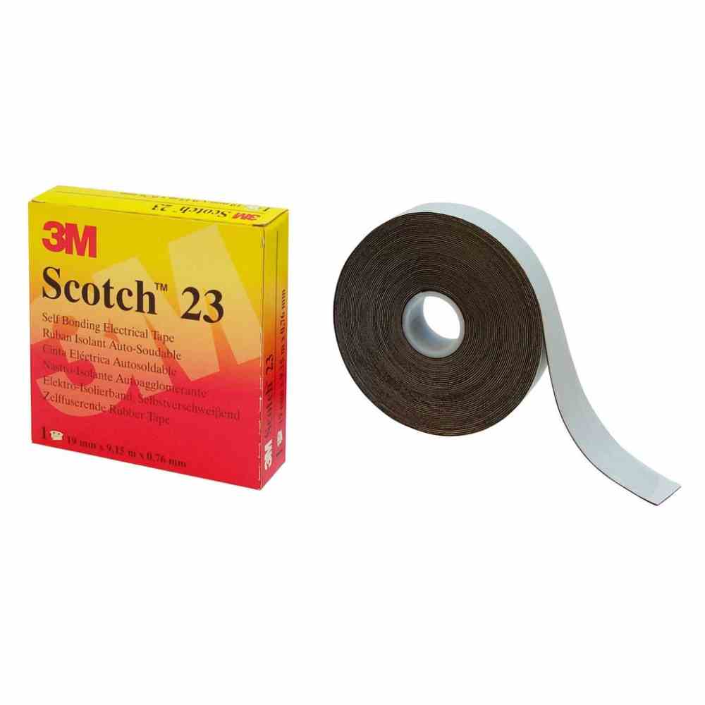 3M Isolierband, EPR, 19mm, 9m, schwarz, UV-beständig, 90°C, 0,76mm, Selbstverschweißend/Amalgamierend – Scotch23-19x9.15