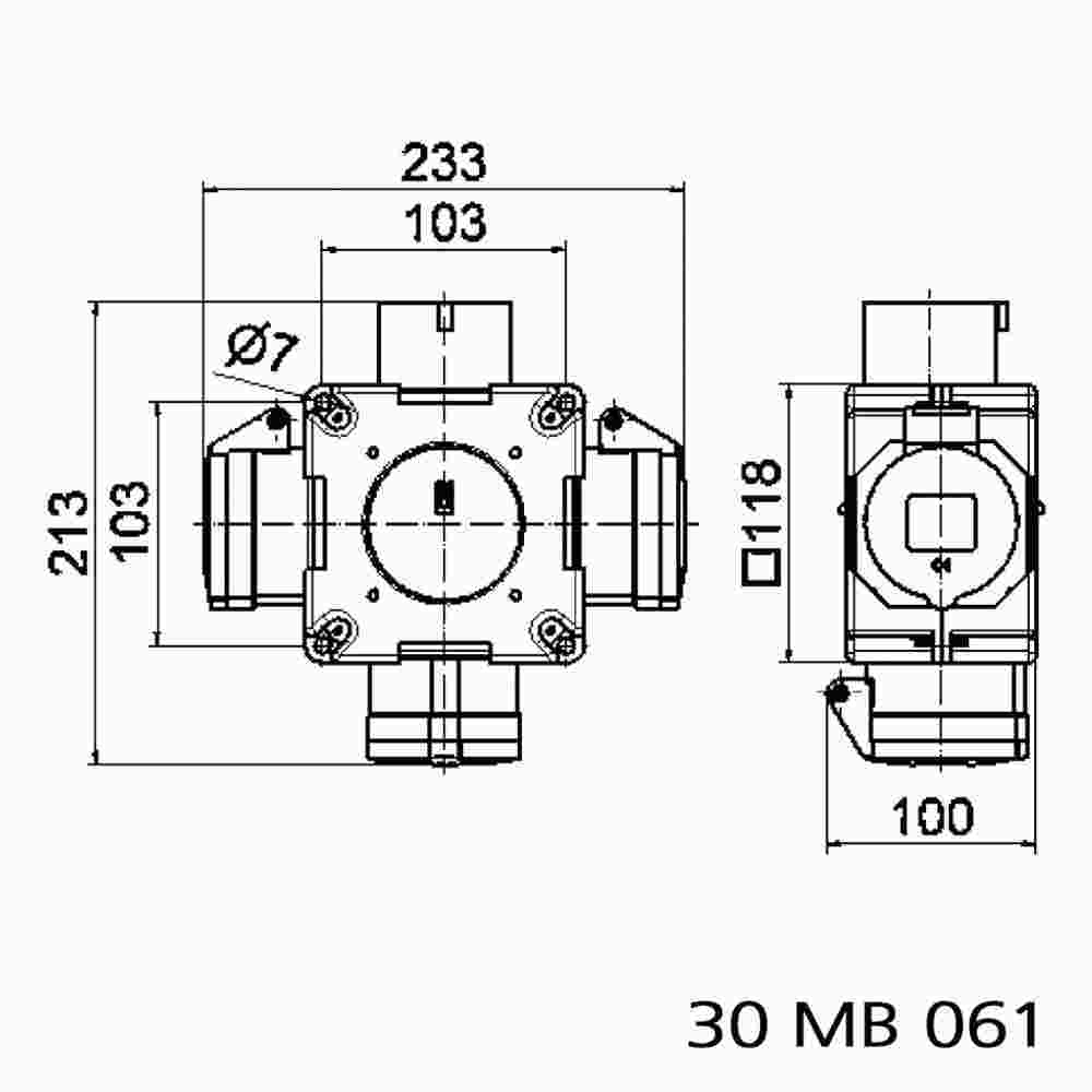 BALS Energiewürfel, Kunststoff, grau, IP44, 1x16A5p400V, 2Steckd, ohne Absicherung, ohne FI-Schutzschalter – 54657