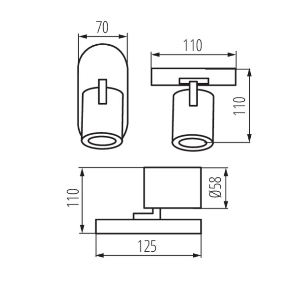 Kanlux LAURIN EL-1O W