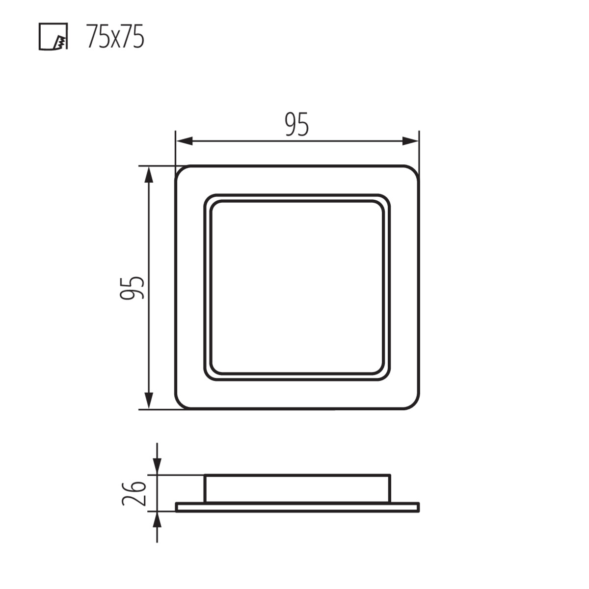 Kanlux TAVO LED DL 5W-NW