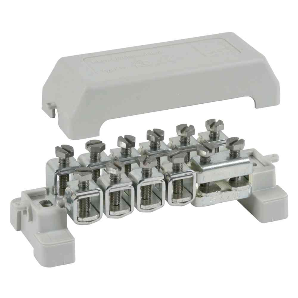 DEHN Potentialausgleichschiene K 12 10x 2,5-95mm²/Rd 10mm 1x Fl 30x4mm 10x2,5-95 + 1xFL-4x30 – PAS 11AK