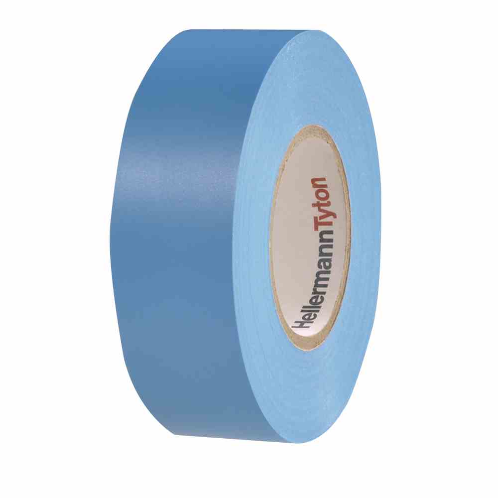 HELLERMANN TYTON Isolierband, Polyvinylchlorid (PVC), 19mm, 20m, blau, -10-90°C, 0,15mm, Selbstverlöschend – HTAPE-FLEX15-19x20 PVC BU 20