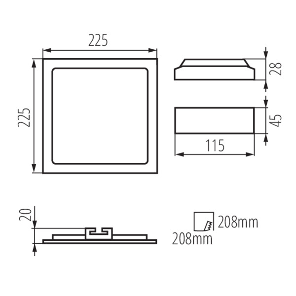 Kanlux KATRO V2LED 18W-NW-W