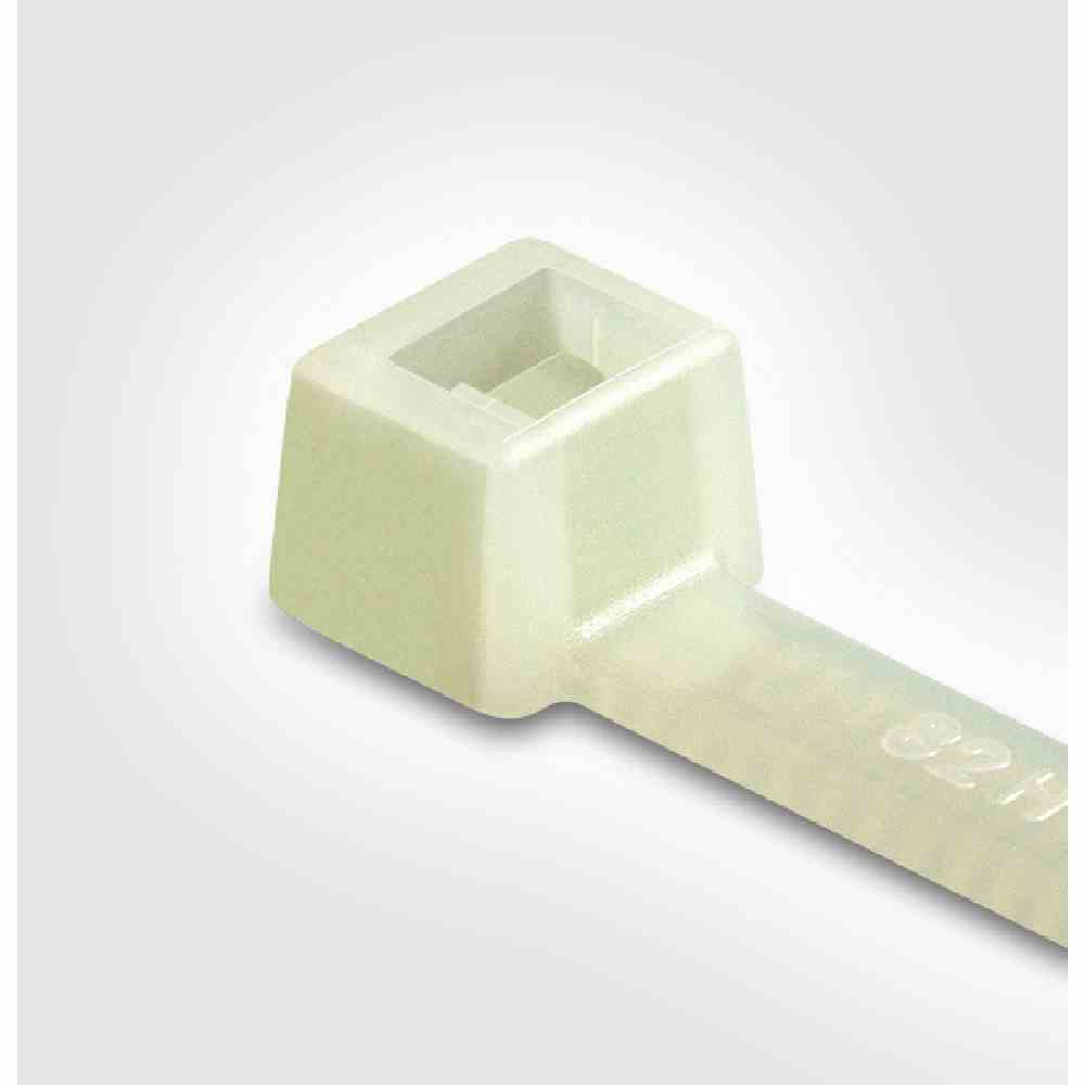 HELLERMANN TYTON Kabelbinder, L198mm, natur, 3,5x1,2mm, Halogenfrei, Kunststoff, -40-85°C, Kunststoffzunge/-nase, ohne Befestigung – T30L PA66 NA 100 (100 C62)