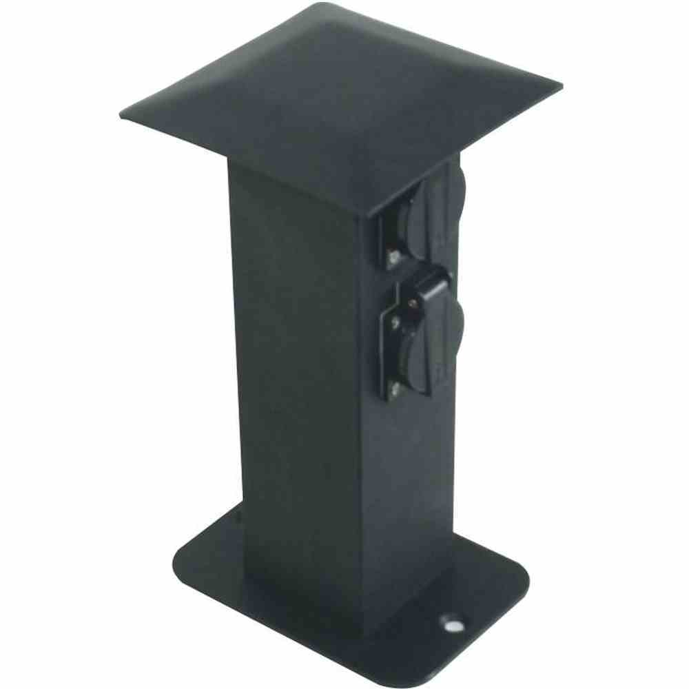 MCJ Aluminium-Steckdosen-Tank IP44, schwarz, 4x Schutzkontaktsteckdose 230V~50Hz – KON4GBL MCJ Aluminium-Steckdosen-Tank IP44, schwarz, 4x Schutzkontaktsteckdose 230V~50Hz – KON4GBL