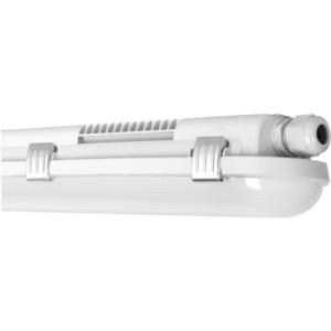 LEDVANCE LED-Feuchtraumwannenleuchte, 46W, 6500K, 6400lm, elektronischer Trafo, IP65, Kunststoff opal/matt, Kunststoff, Schutzklasse=I, IK08 –