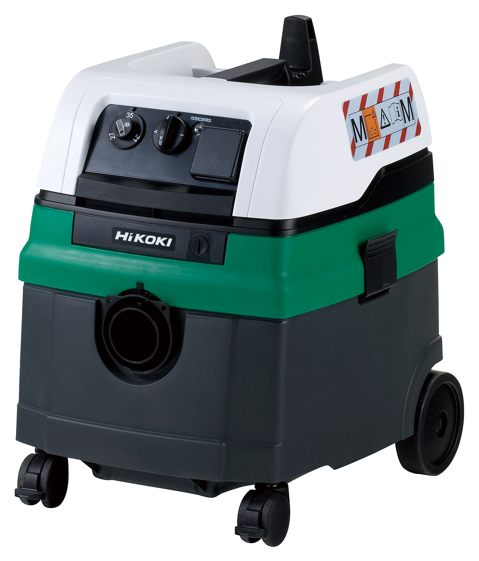 HiKOKI RP250YDM (Karton) (25 Liter, M Klasse) Nass- und Trockensauger 12,7 Kg Ein- /Ausschaltautomatik für Werkzeuge 1400W