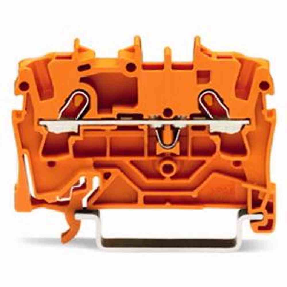 WAGO 2-Leiter-Durchgangsklemme für Anwendungen Ex e II geeignet 0.25 - 1.5 mm² orange – 2001-1202