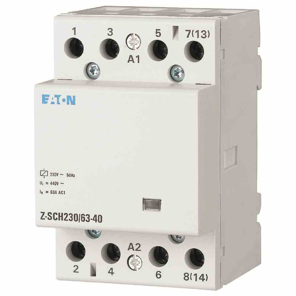 EATON Z-SCH230/63-40 Installationsschütz, 230VAC, 4S, 63A – Z-SCH230/63-40