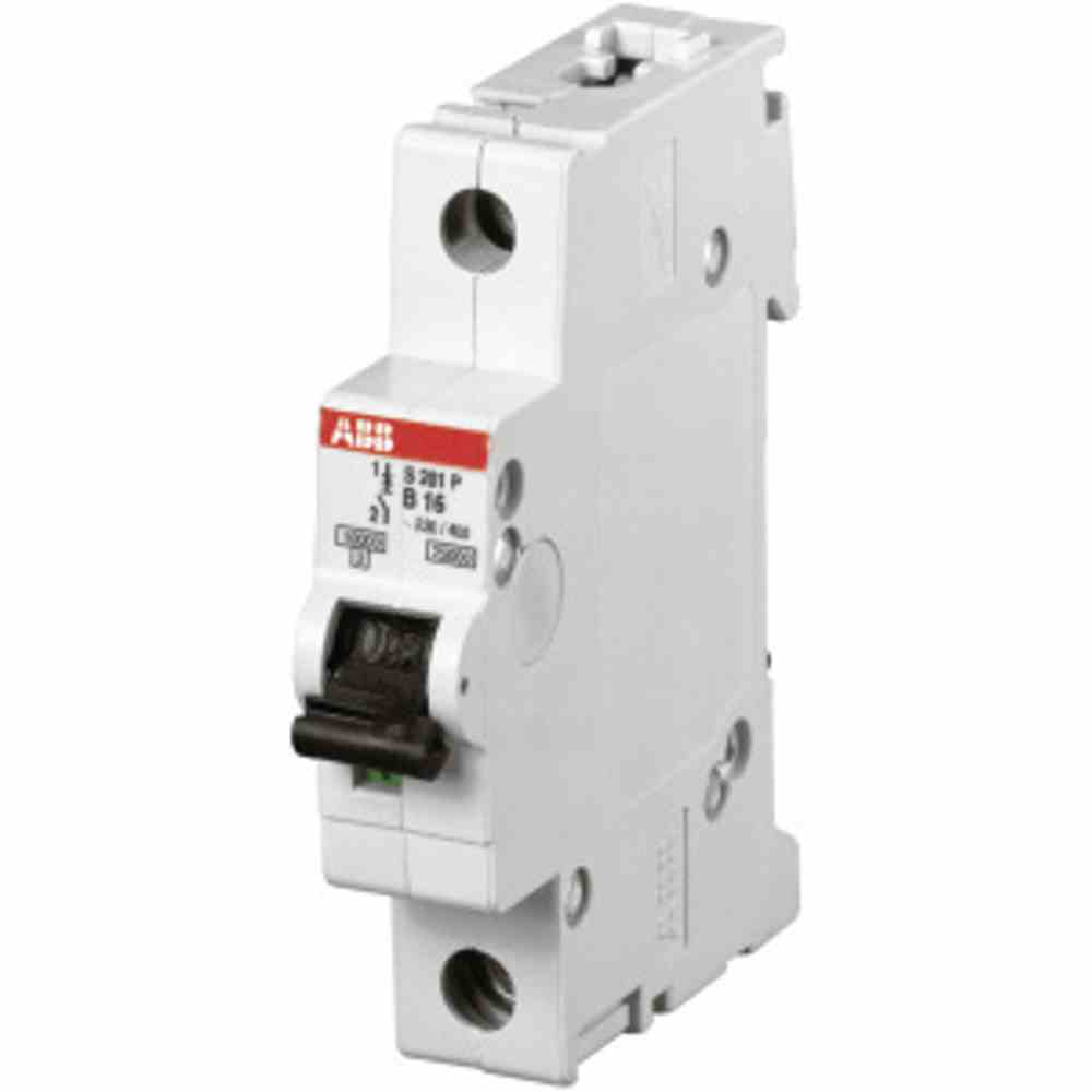 ABB Leitungsschutzschalter, AC, B, 10A, 1p, 230V, 25kA, 1TE, 50Hz, Zusatzeinrichtungen möglich, IP20 – S201P-B10