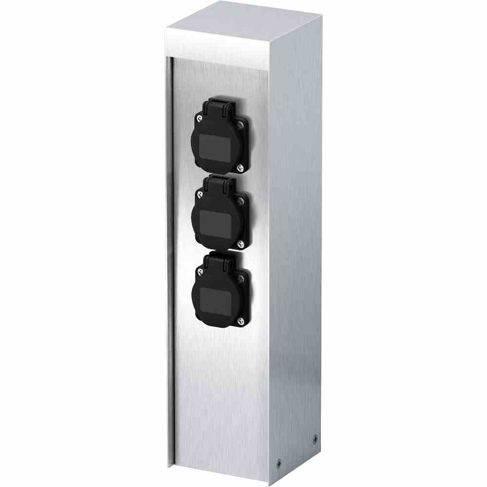 MCJ Steckdosen-Tank IP44 edelst.3xSteckdose 230V – KON40103GSB MCJ Steckdosen-Tank IP44 edelst.3xSteckdose 230V – KON40103GSB