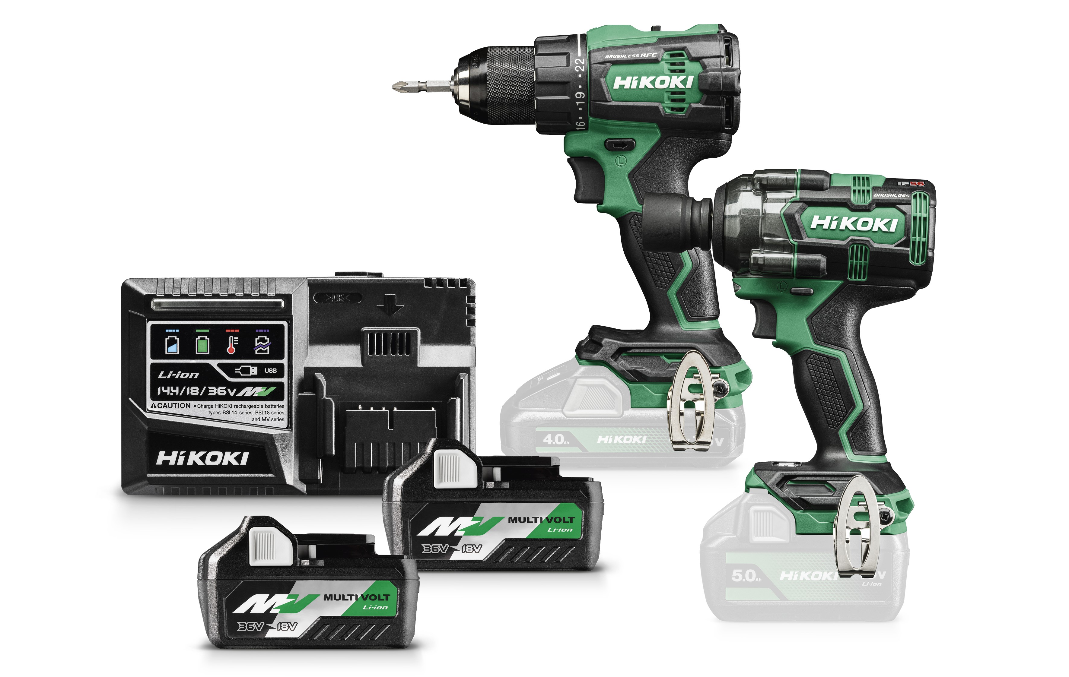 HiKOKI KC18DE(2.5) (HSC III) Combo Kit (DS18DE+WR18DH)