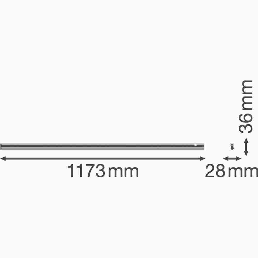 LEDVANCE LINEAR COMPACT LED-Lichtleiste, 14W, 1LED, 4000K, 1500lm, Konverter, IP20, mit Schalter –