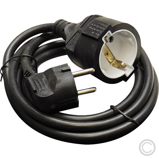 EGB Verlängerung H05VV-F 3G1,5mm²  3m schwarz