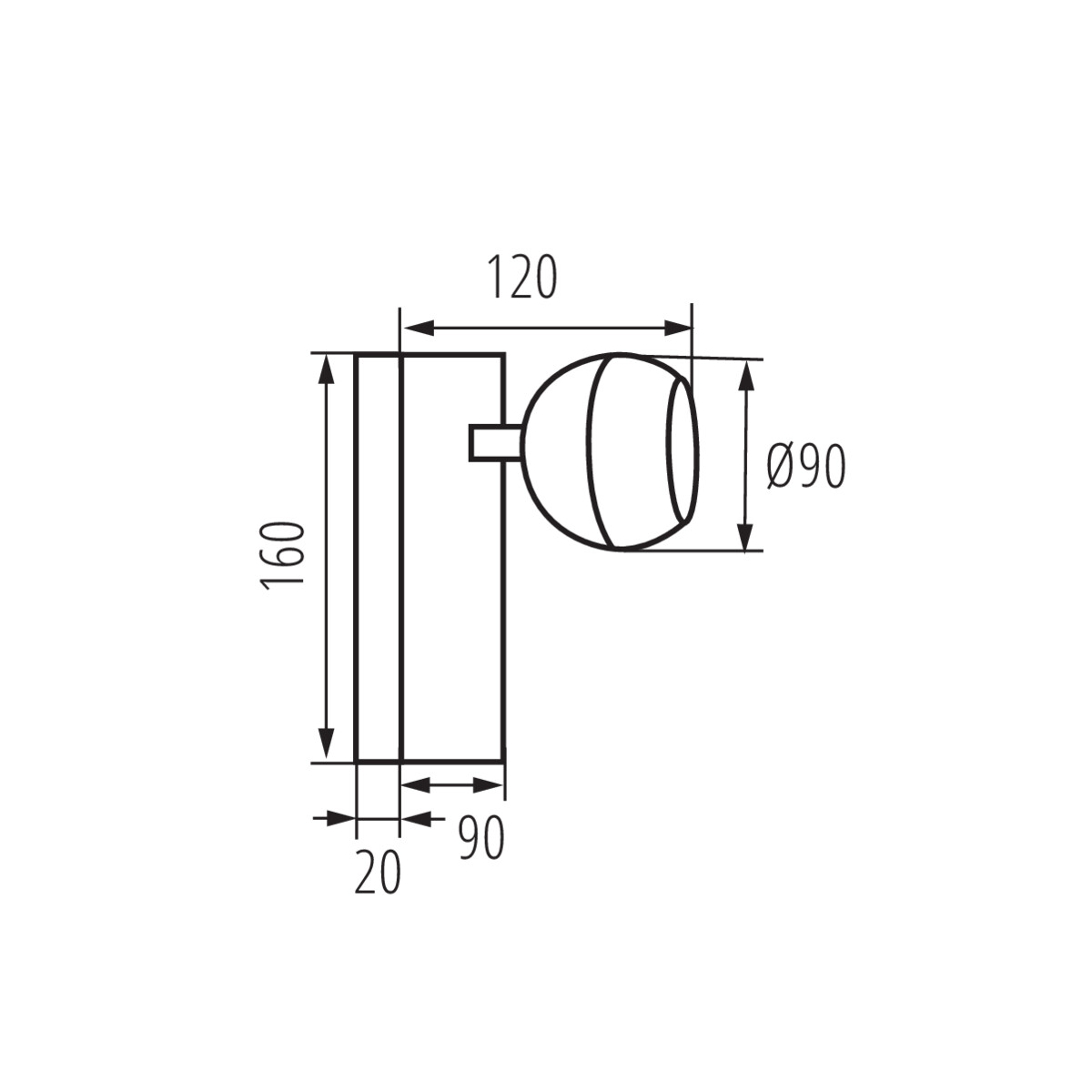 Kanlux GALOBA W 1xGU10 B