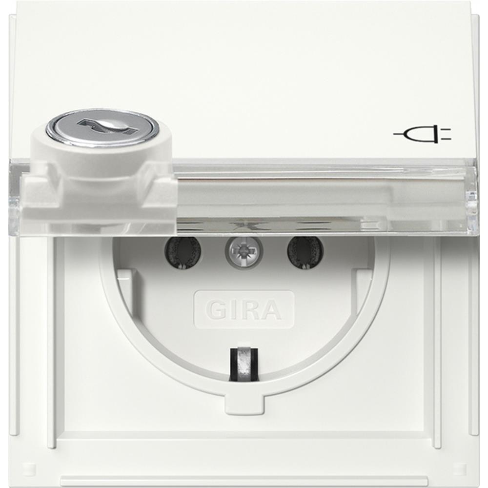 GIRA SCHUKO KD Schloss + BSF sortiert  TX_44 Reinweiß – 446766