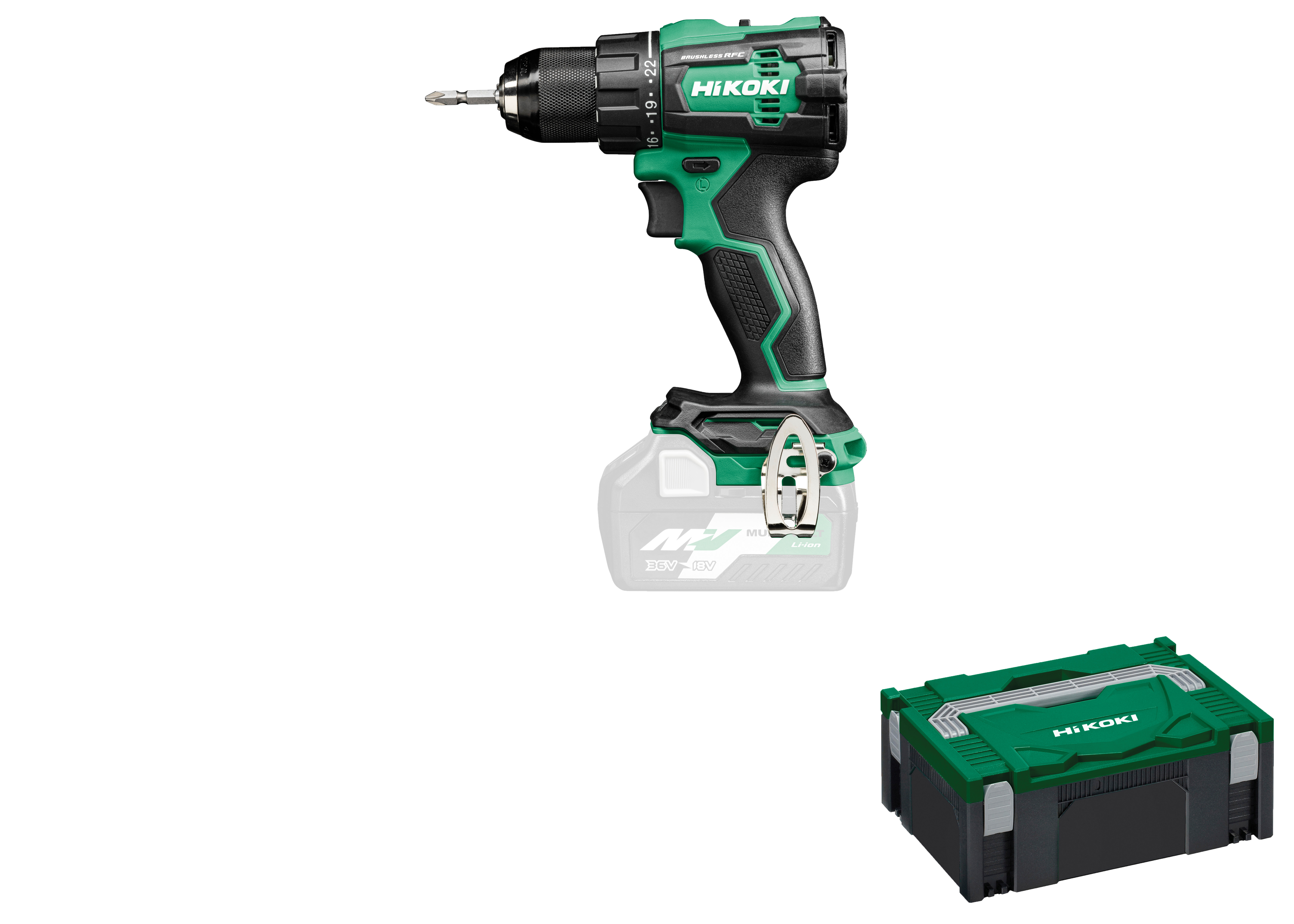 HiKOKI DS18DE(Basic) (HSC II) Akku Bohrschrauber 40/70Nm 13mm