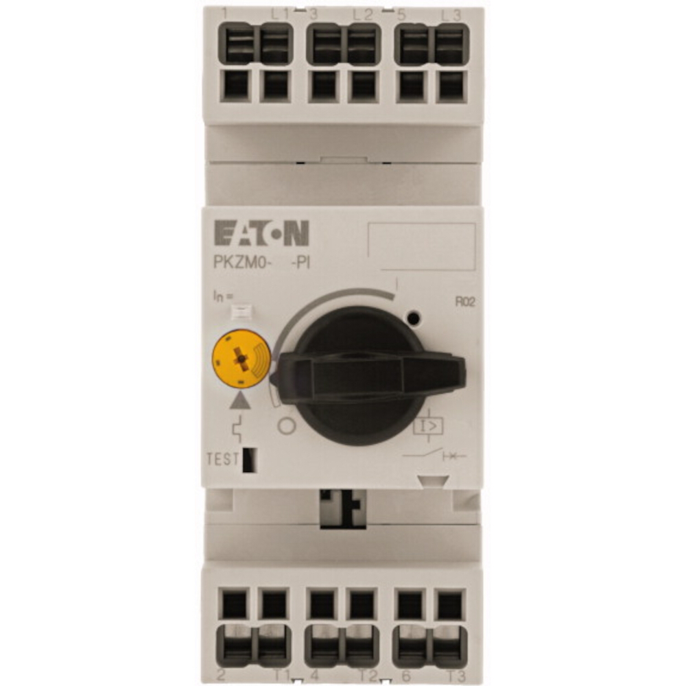 EATON Motorschutzschalter, 3p, 16-20A, 20A/Iu, 690V, Einbaugerät Festeinbautechnik, IP20, thermomagnetisch – PKZM0-20-PI