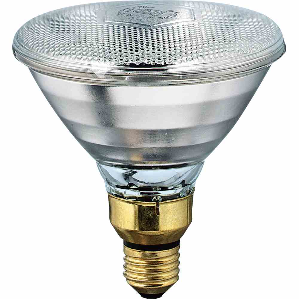 PHILIPS InfraRed Infrarotlampe, 100W, PAR38, E27, 230V, Flood, 30°, Silber, Ø121x136mm – PAR38 IR 100W E27 240V CL 1CT/12