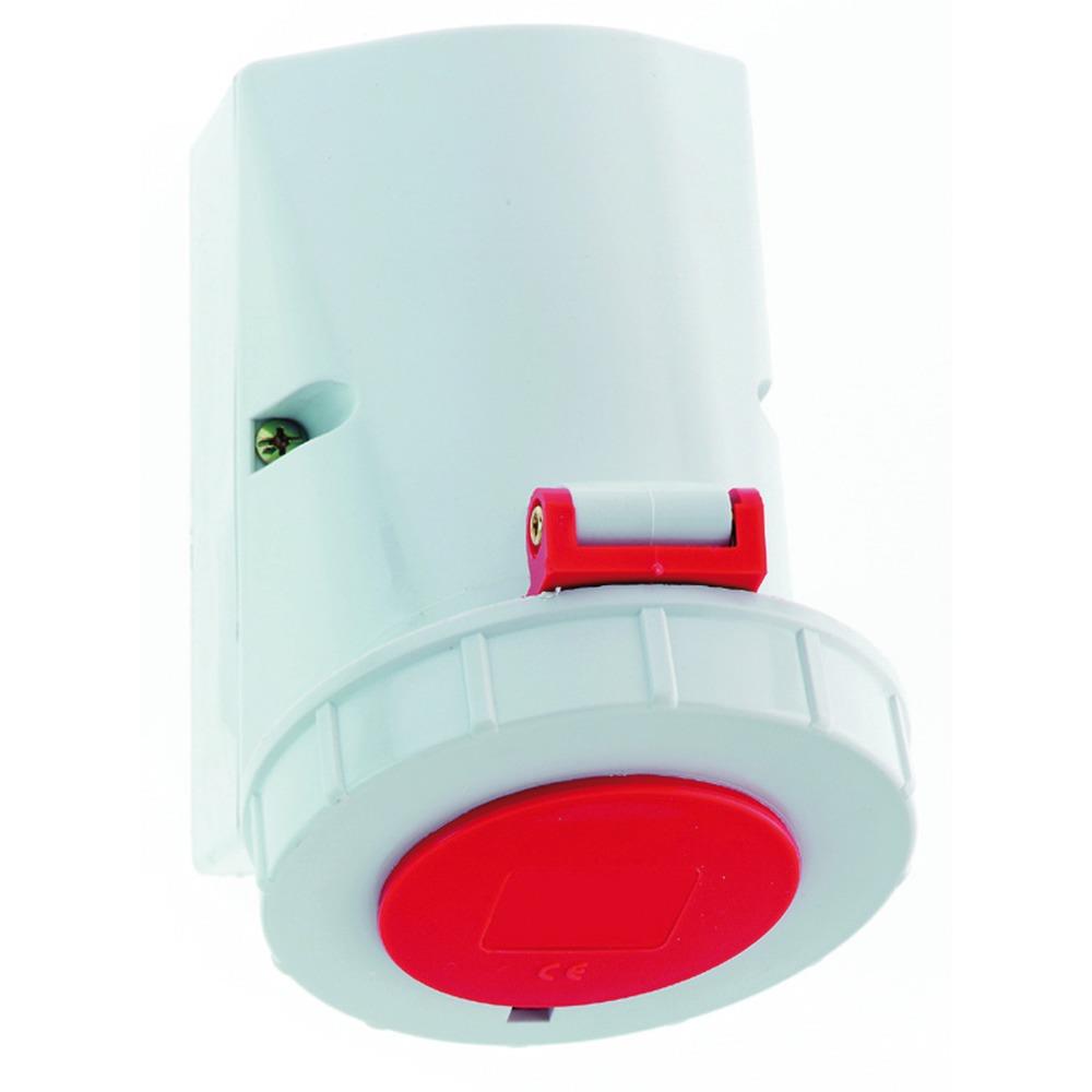 BALS CEE-Steckdose, 5p, 16A, 6h, 400V (50+60Hz) rot, IP67, Aufputz, Schraubklemme, Kunststoff – 1143