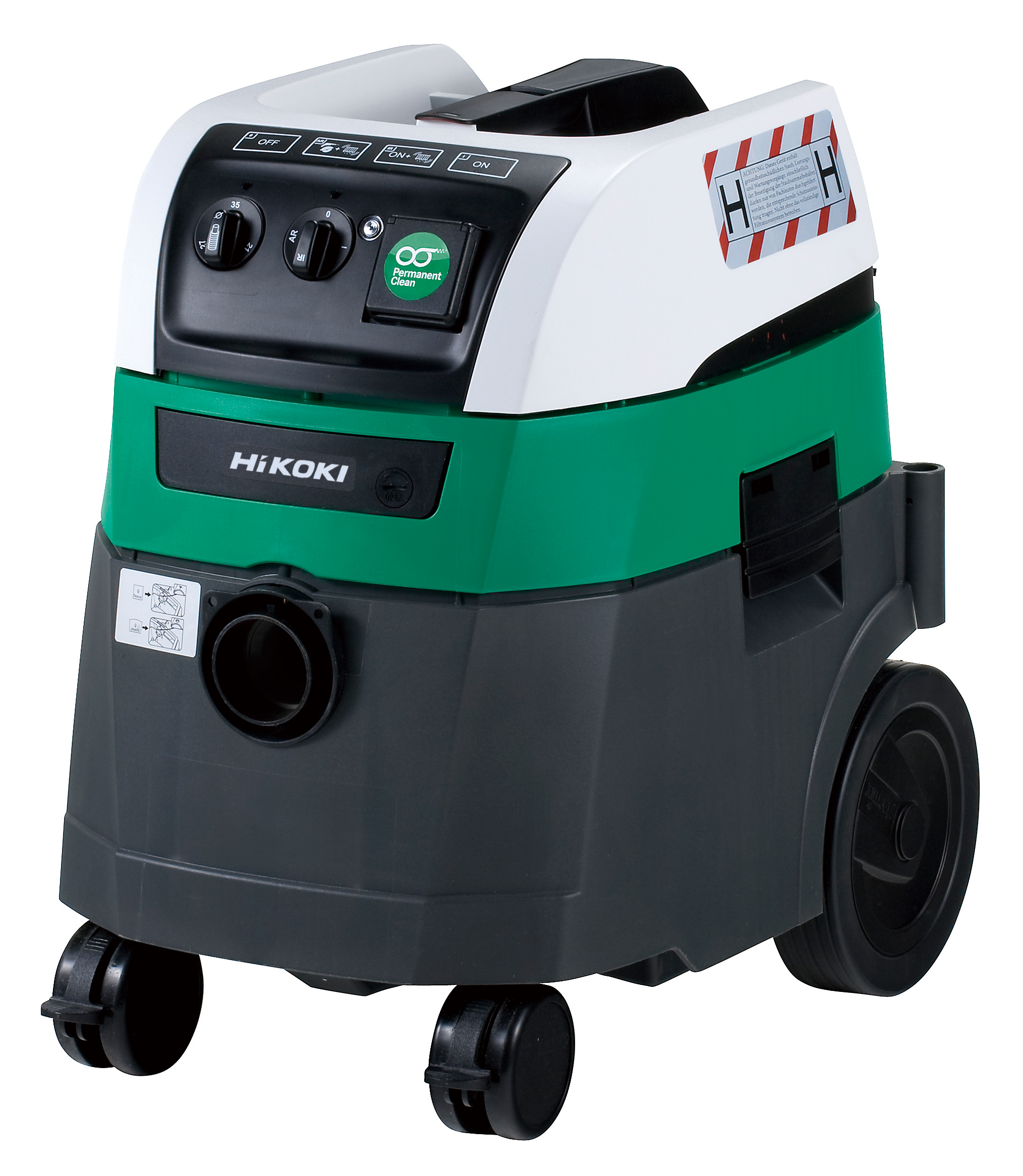 HiKOKI RP350YDH (Karton) (35 Liter, H Klasse) Nass- und Trockensauger 15,7 Kg Ein- /Ausschaltautomatik für Werkzeuge 1400W