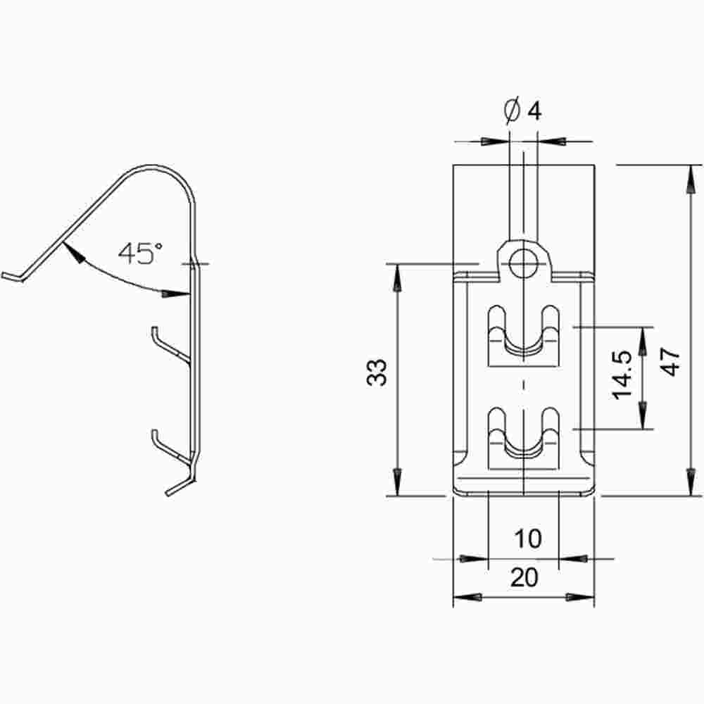 OBO BETTERMANN Deckelklammer universal, V2A f. Kabelbahnen – DKU A2