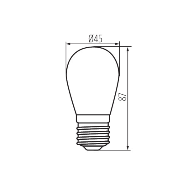 Kanlux ST45 LED 0,5W E27-WW