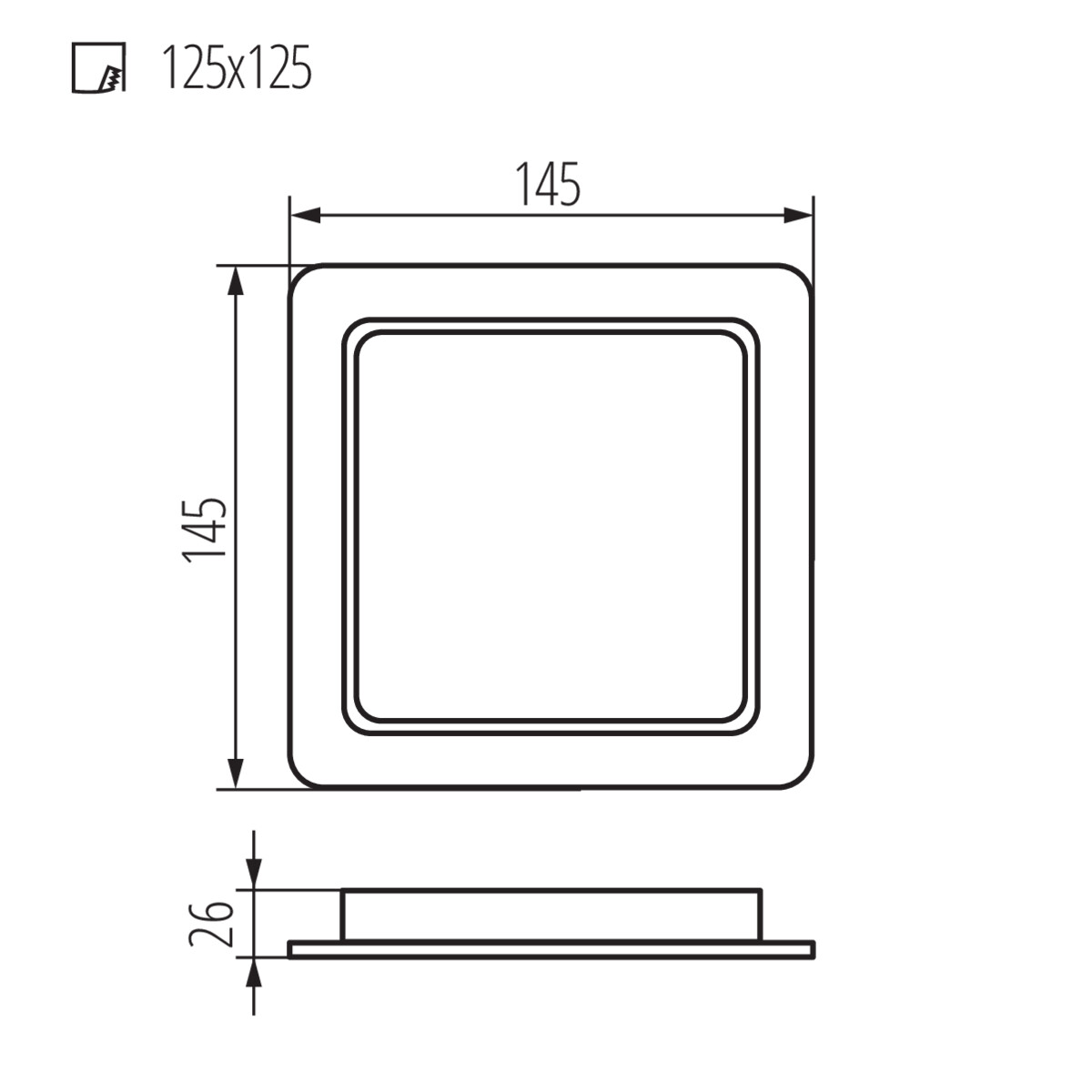 Kanlux TAVO LED DL 12W-NW