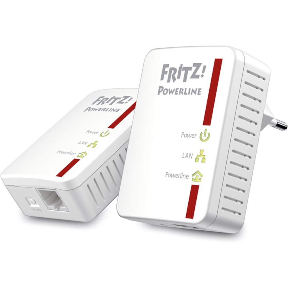 AVM Router, Modul, 1xLAN, Ethernet, Fast Ethernet, Protokolltyp IP, Protokolltyp IPX – FRITZ!Powerline 510E Set