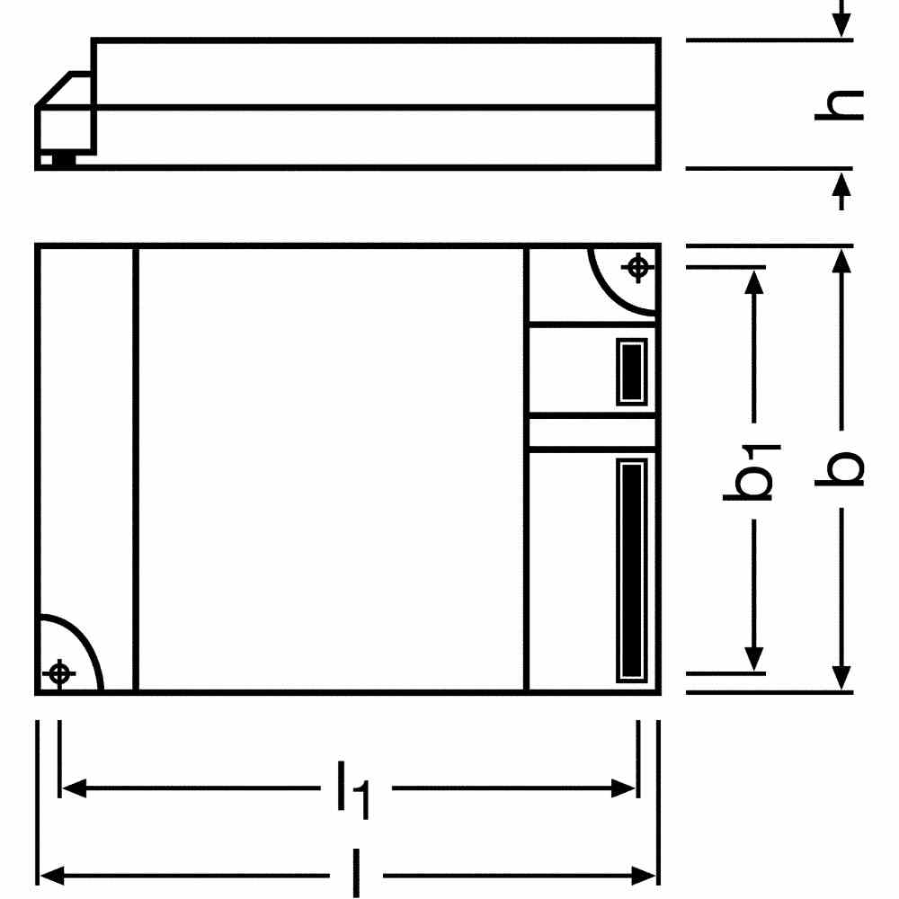 OSRAM QTi DALI-T/E 2X18...42 DIM Vorschaltgerät, 2x18-42W, elektronisch, TC-DEL, TC-TEL, Multiwatt-Ausführung, DALI, 123x79mm