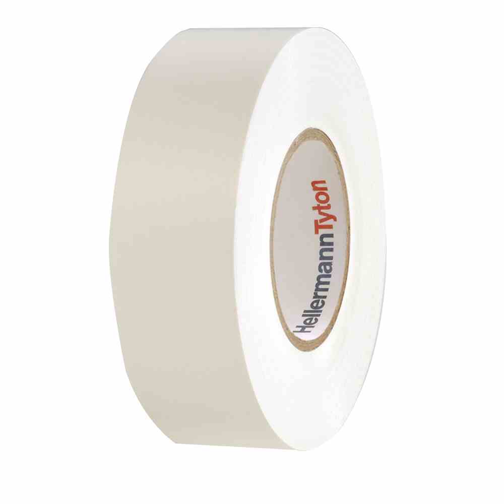 HELLERMANN TYTON Isolierband, Polyvinylchlorid (PVC), 19mm, 20m, weiß, -10-90°C, 0,15mm, Selbstverlöschend – HTAPE-FLEX15-19x20 PVC WH 20