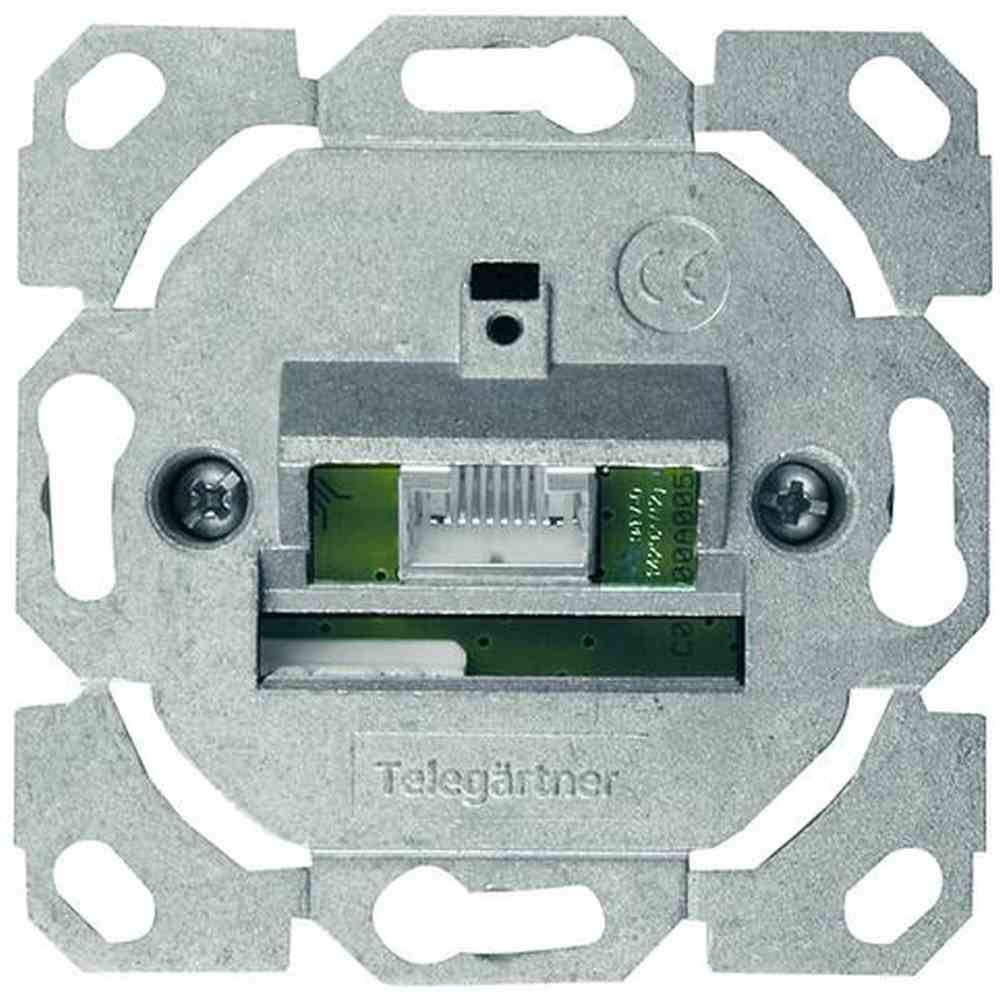 TELEGÄRTNER Anschlussdose, Cat6A (IEC), Unterputz, 1xRJ45 8 (8), Kanaleinbau, LSA, designfähig – J00020A0506