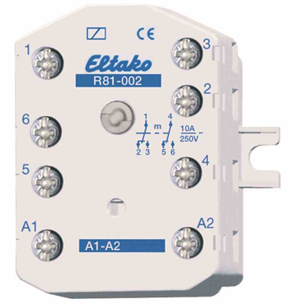 ELTAKO Installationsrelais, 2,3TE, teilelektronisch, Aufputz, 2W, 230V/AC, 10A, 250V, AC – R81-002-230V