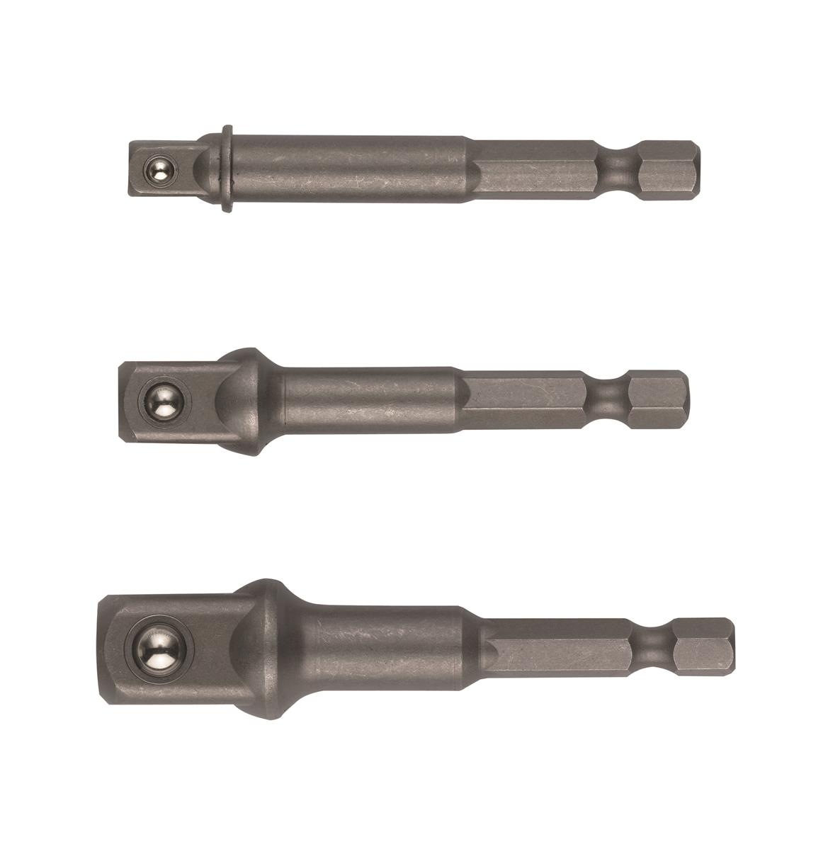 3 tlg. ADAPTER SET 1/4" Innensechskant->1/4",1/2",3/8" Aussenvierkant