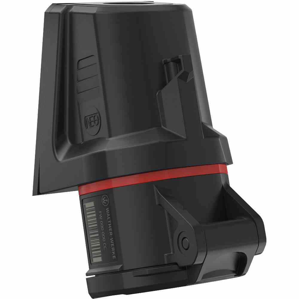 WALTHER CEE-Steckdose, 5p, 16A, 6h, 400V (50+60Hz) rot, IP54, Aufputz, Schraubklemme, Kunststoff – FW110506SK