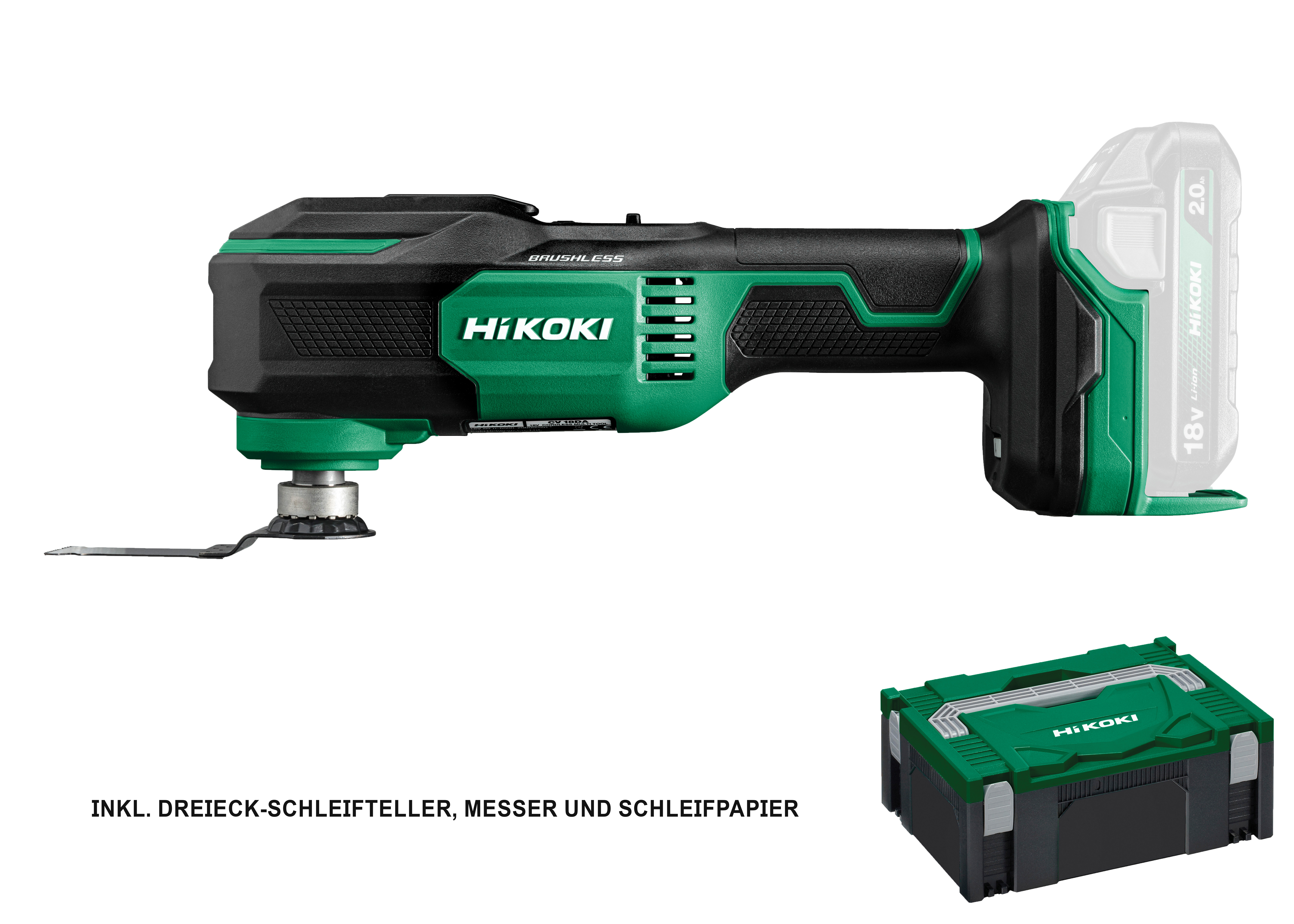 HiKOKI CV18DA(Basic) (HSC II) Akku Multi Tool  brushless 1,3 Kg