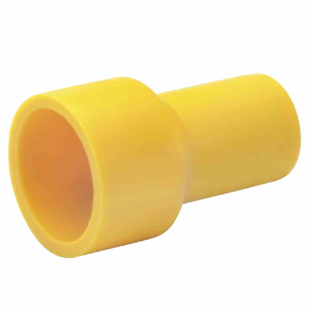 KLAUKE Endverbinder, Normalausführung, gelb, 4-6mm², geeignet für mehrdrähtige Leiter, geeignet für feindrähtige Leiter, kurz, verzinnt, Kupfer – 1150 (100 C62)