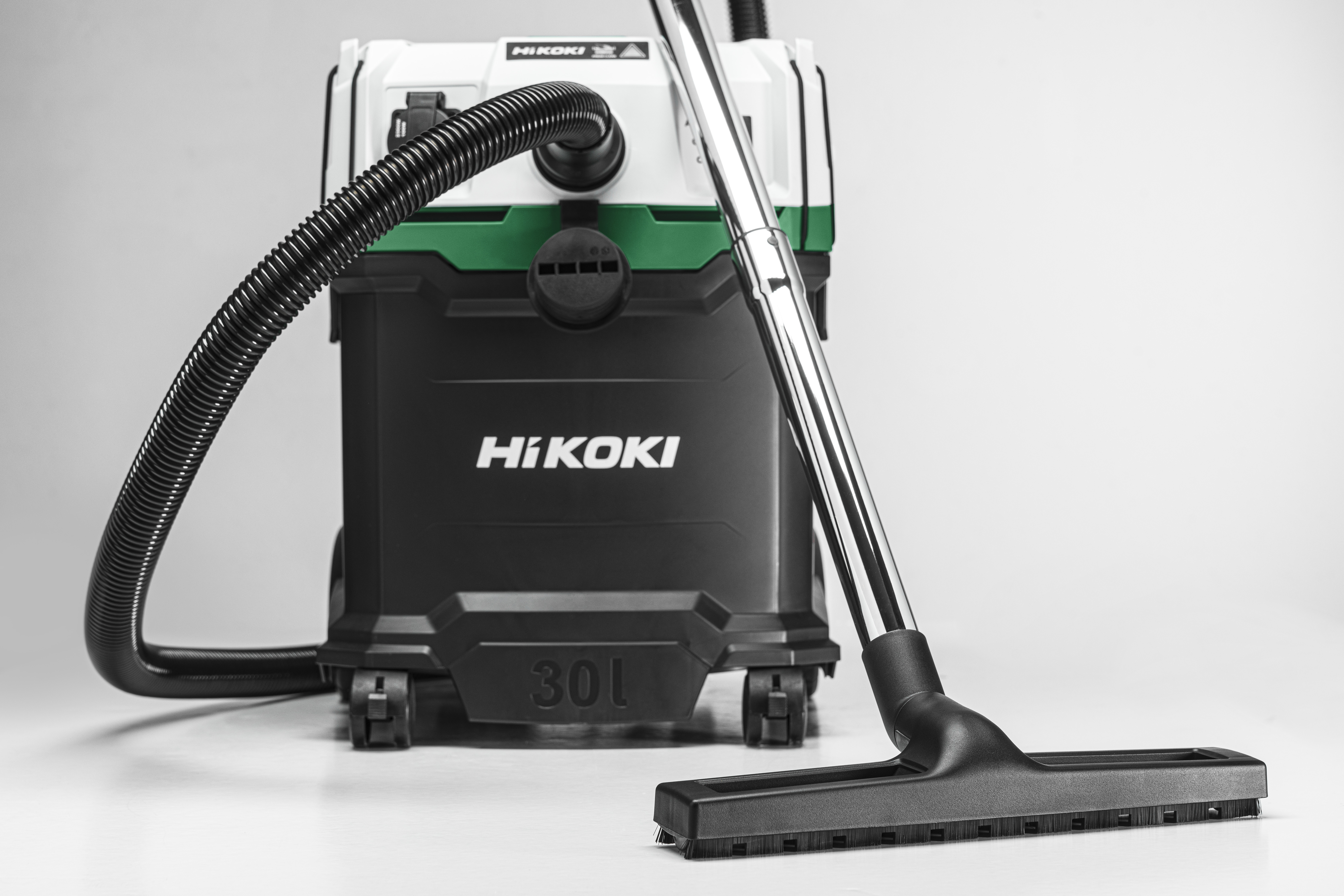 HiKOKI RP300YM (Karton) (30 Liter, M-Klasse)  Nass- und Trockensauger 10,8 Kg Ein- /Ausschaltautomatik für Werkzeuge 1200W antistatischer Saugschlauch