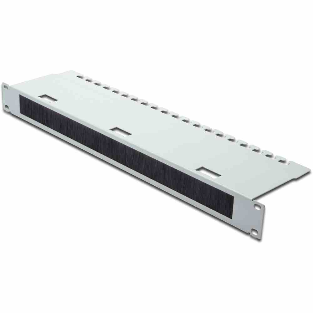 DIGITUS 1HE Kabelrangierpanel Front mit Bürstenleiste, Rücks. mit Kabelablage, Farbe Grau (RAL7035) – DN-19 ORG-3U DIGITUS 1HE Kabelrangierpanel Front mit Bürstenleiste, Rücks. mit Kabelablage, Farbe Grau (RAL7035) – DN-19 ORG-3U