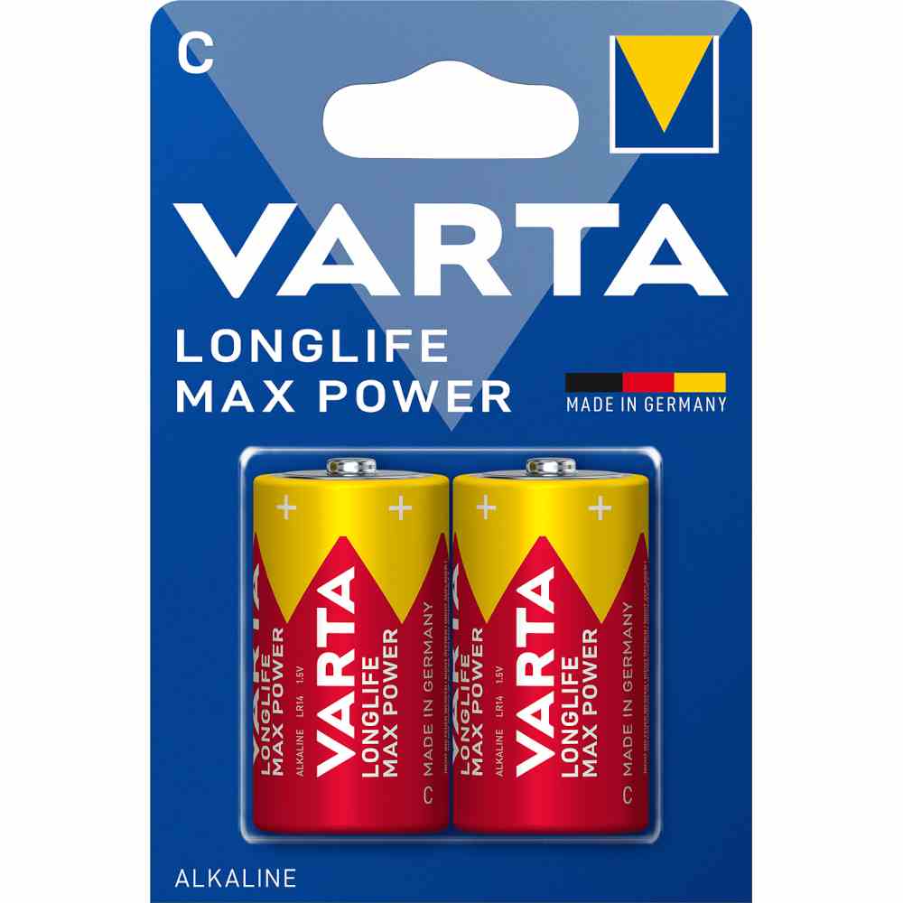 VARTA Batterie, Baby, C/AM2, 1,5V, LR14, Alkali-Mangan, 7800mAh, Ø26,2x50mm – LR14