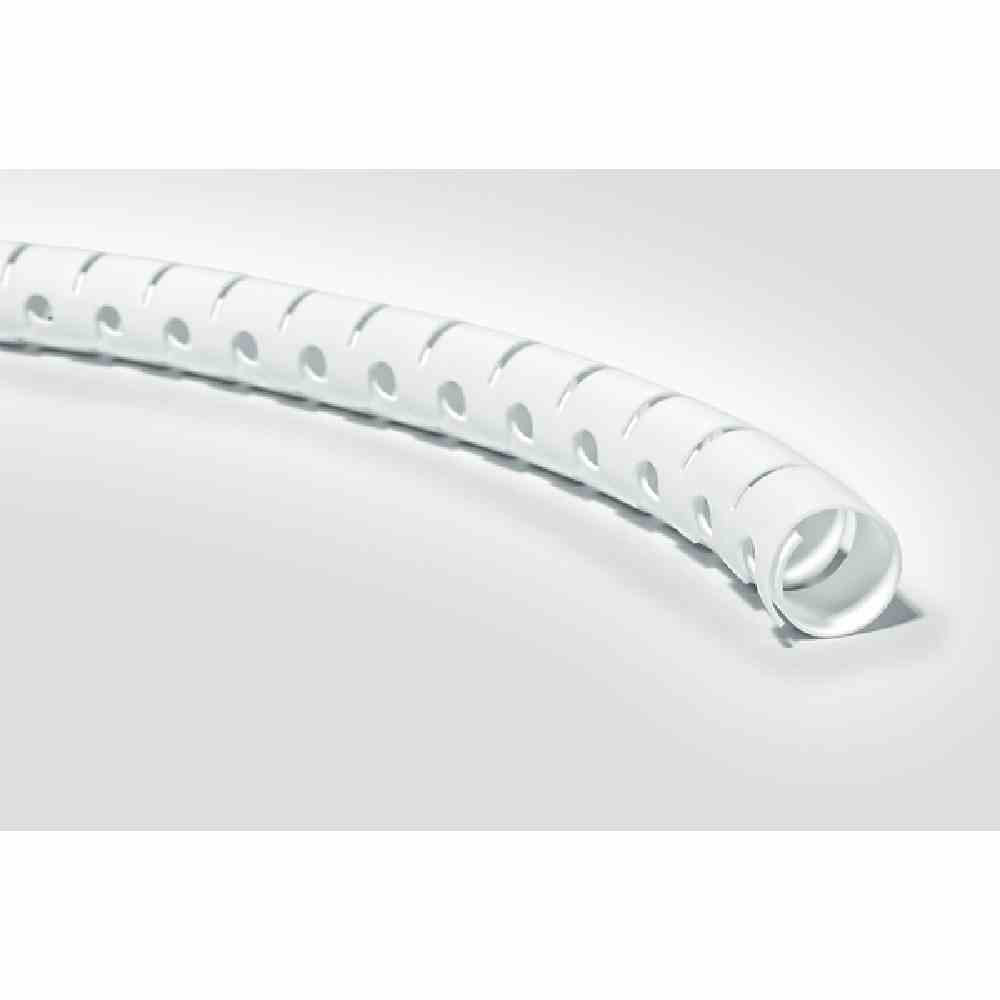 HELLERMANN TYTON Spiralschlauch, Polypropylen(PP), Ø25mm, Ø23-27mm, Halogenfrei, weiß, entspricht UL94 HB – HWPP25L2 PP WH 2